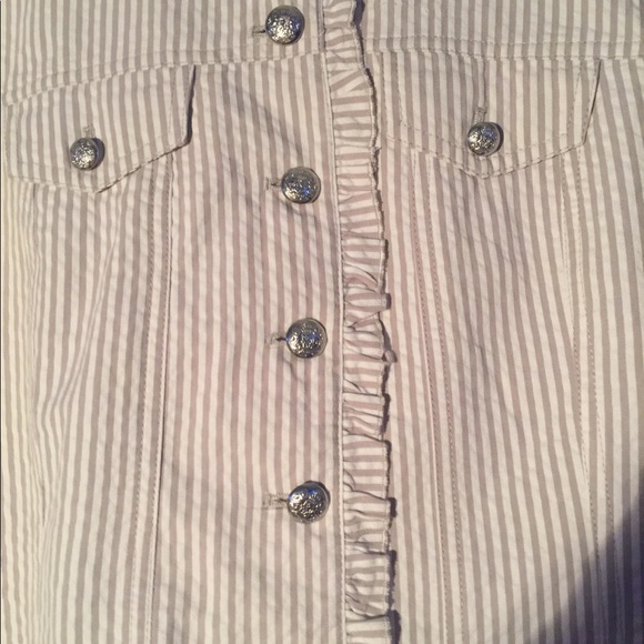 Sandro Gray Ruffle Blazer - Picture 4 of 16